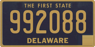 DE license plate 992088