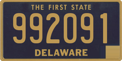 DE license plate 992091