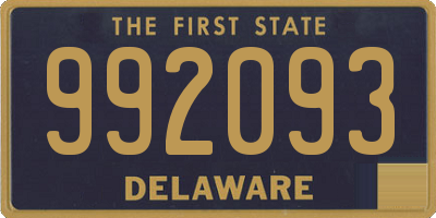 DE license plate 992093
