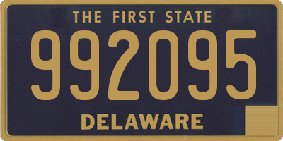 DE license plate 992095