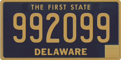 DE license plate 992099