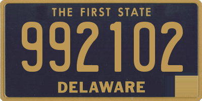 DE license plate 992102