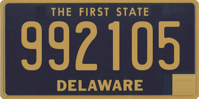 DE license plate 992105