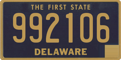 DE license plate 992106