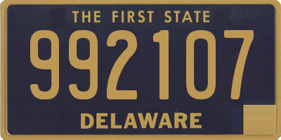 DE license plate 992107