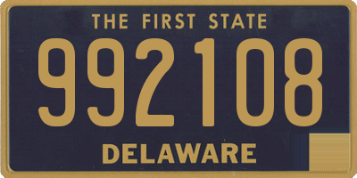 DE license plate 992108