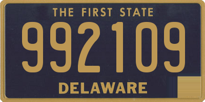 DE license plate 992109