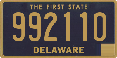 DE license plate 992110