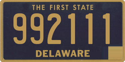 DE license plate 992111