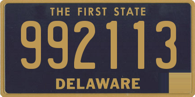 DE license plate 992113