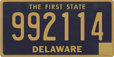 DE license plate 992114