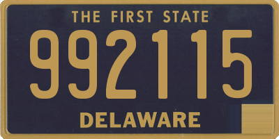 DE license plate 992115