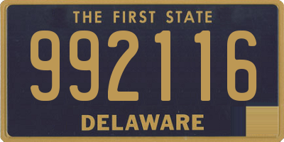 DE license plate 992116