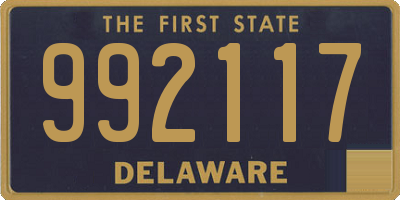 DE license plate 992117