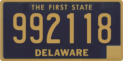 DE license plate 992118