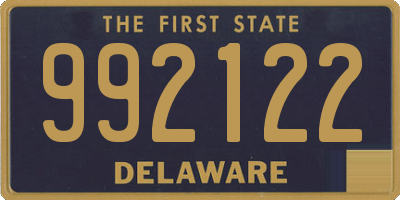 DE license plate 992122