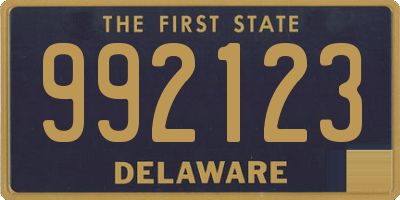 DE license plate 992123