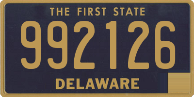 DE license plate 992126