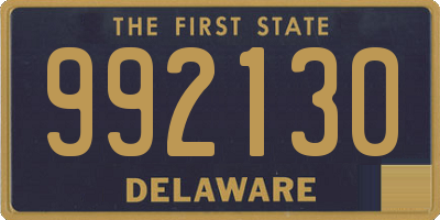 DE license plate 992130