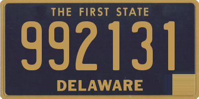 DE license plate 992131