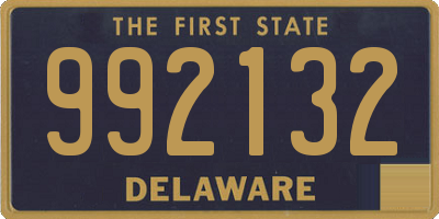 DE license plate 992132