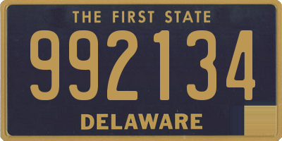 DE license plate 992134