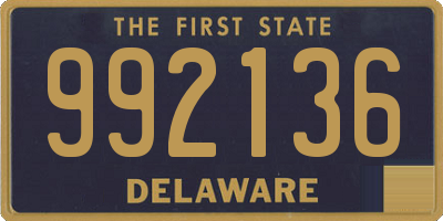 DE license plate 992136