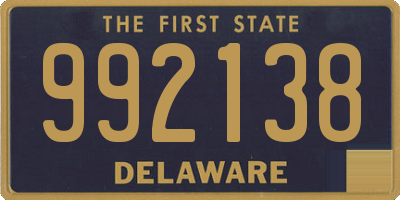 DE license plate 992138