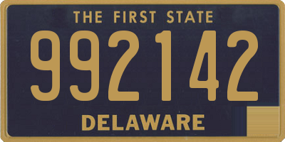 DE license plate 992142