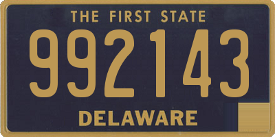 DE license plate 992143