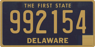 DE license plate 992154