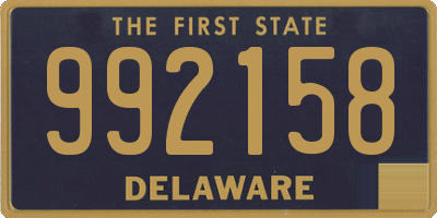 DE license plate 992158