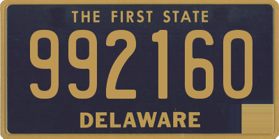 DE license plate 992160