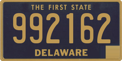 DE license plate 992162