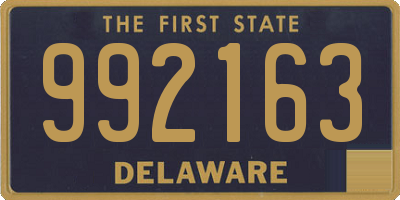 DE license plate 992163