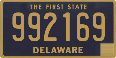 DE license plate 992169