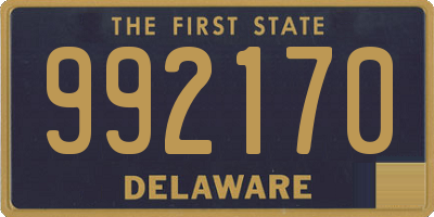 DE license plate 992170