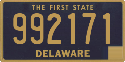 DE license plate 992171