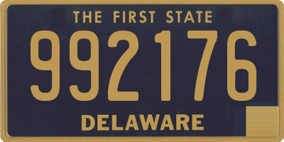 DE license plate 992176
