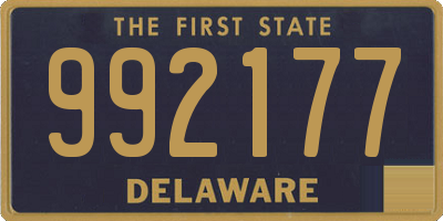 DE license plate 992177