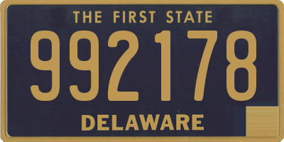 DE license plate 992178