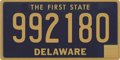 DE license plate 992180