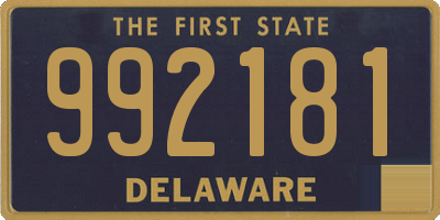 DE license plate 992181