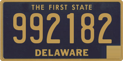 DE license plate 992182