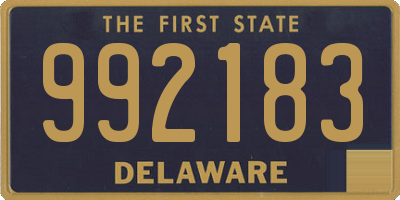 DE license plate 992183