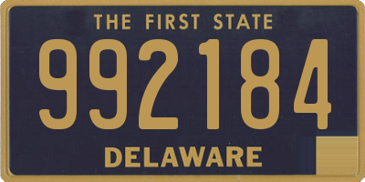 DE license plate 992184