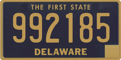 DE license plate 992185