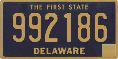 DE license plate 992186