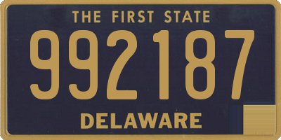 DE license plate 992187