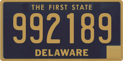 DE license plate 992189